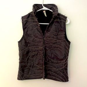 Swan polyester embroidered vest